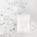 Paiete cu fulgi si sclipici pentru unghii Emma Glitter 006 Alb Metalizat Paiete cu fulgi si sclipici pentru unghii Emma Glitter 006 Alb Metalizat